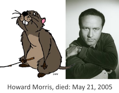 Howard Morris Gopher died on May 21, 2005