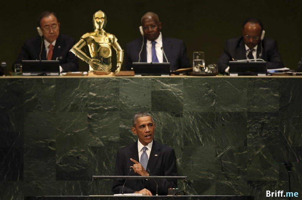 President Obama UN Speech with C3PO from Star Wars as Translator - Briff.me
