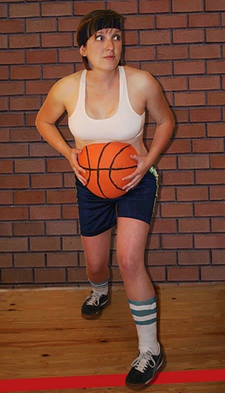 Pregnancy Body Art Painting Basketball