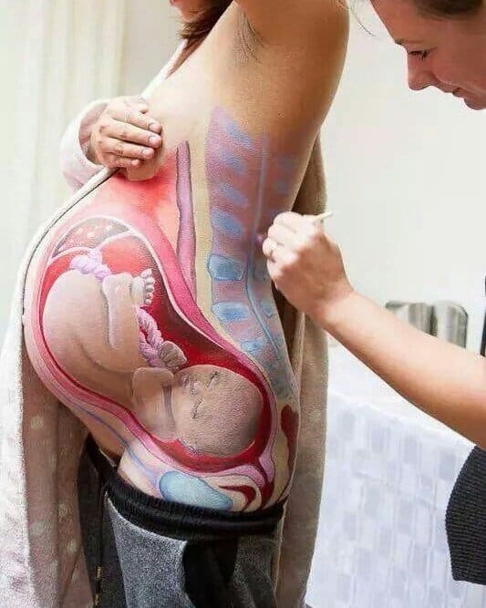 Pregnanant Belly Art Painting Baby
