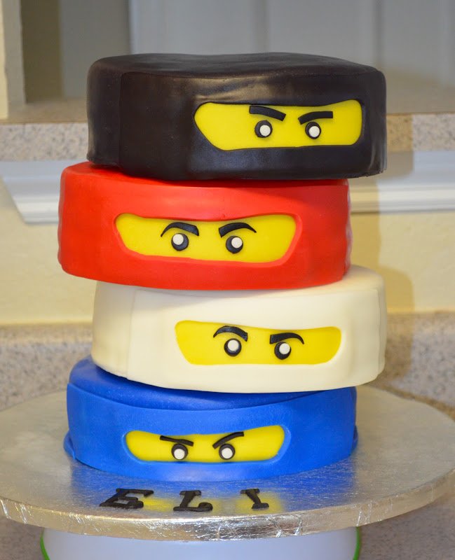 Lego Cake 6 Ninjago Faces