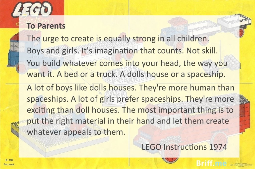 Lego Instructions Boys and Girls 1974