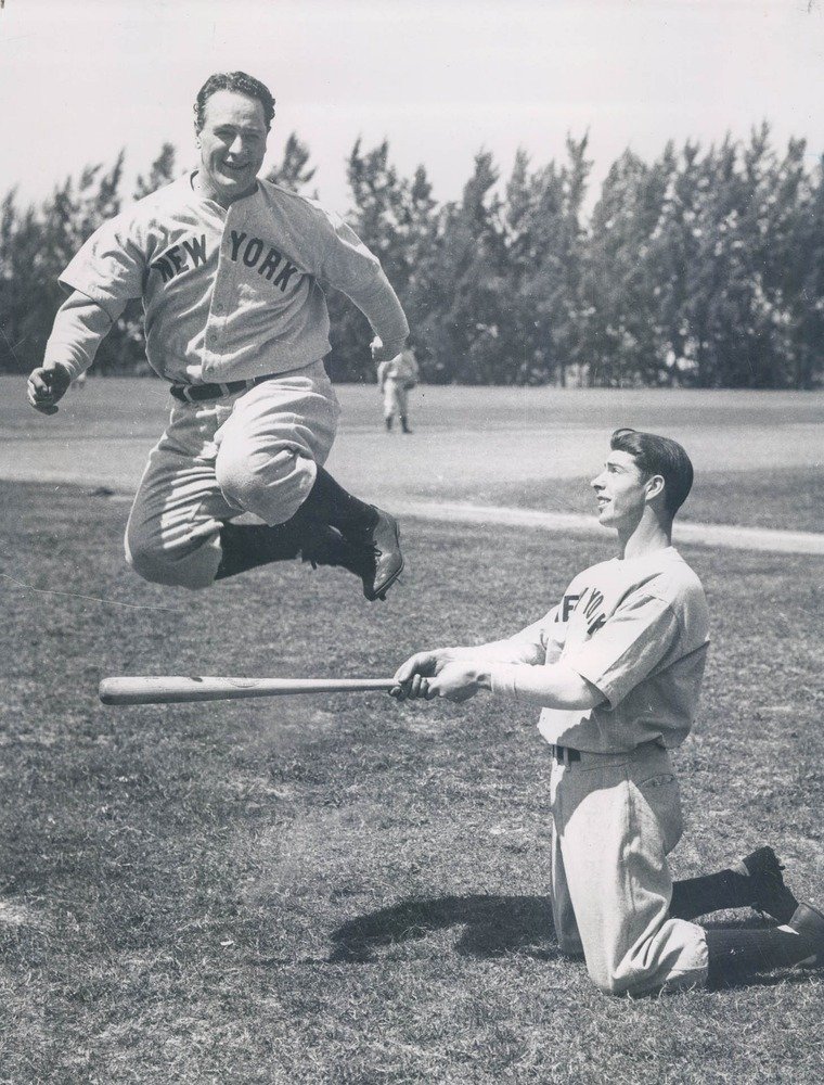Sports before Technology - Vintage Baseball New York Yankees Lou Gehrig and Joe DiMaggio