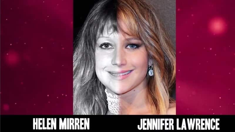 Celebrities Faces Look Alikes 1 Jennifer Lawrence Hellen Mirren Mix