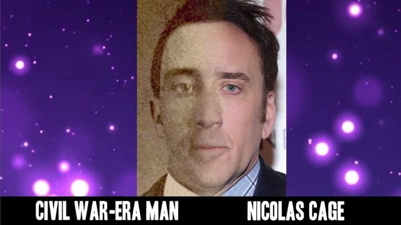Celebrities Faces Look Alikes 11 Nicolas Cage Civil War-Era Man Mix