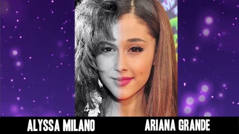 Celebrities Faces Look Alikes 3 Ariana Grande Alyssa Milano Mix