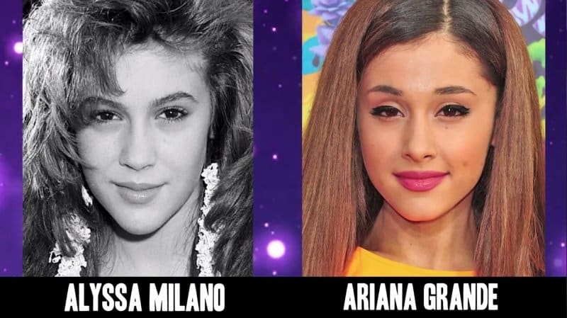 Celebrities Faces Look Alikes 3 Ariana Grande Alyssa Milano