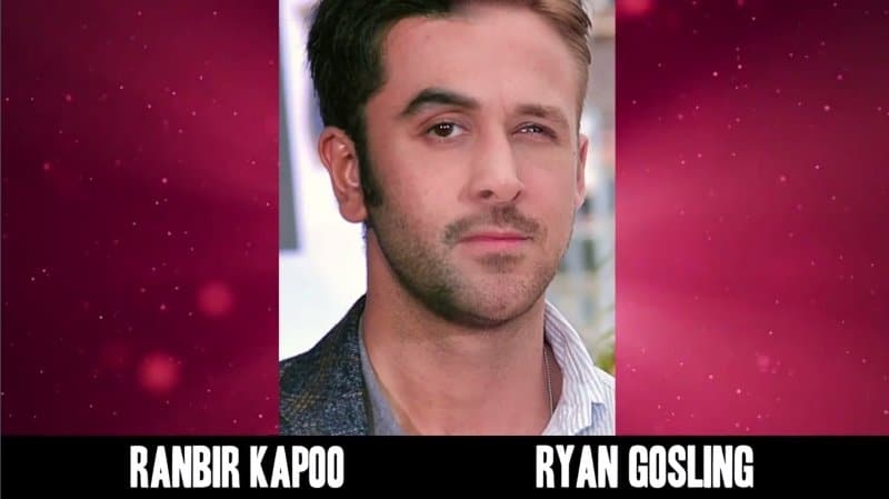 Celebrities Faces Look Alikes 7 Ryan Gosling Ranbir Kapoo Mix