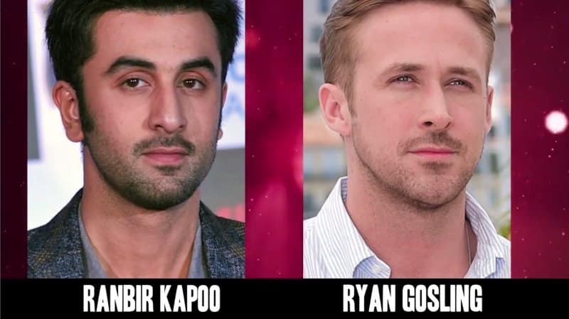 Celebrities Faces Look Alikes 7 Ryan Gosling Ranbir Kapoo