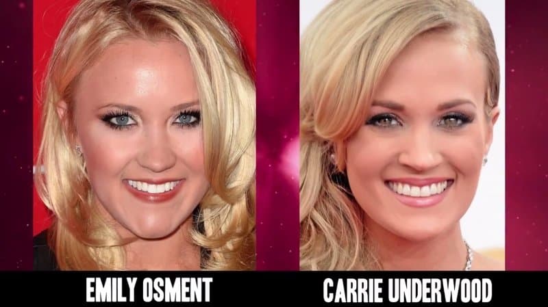 Celebrities Faces Look Alikes 8 Carrie Underwood Emily Osment