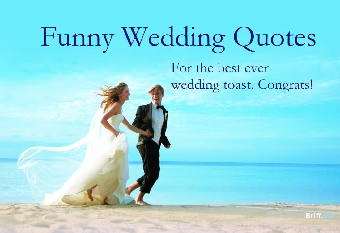 funny quotes to end wedding speech