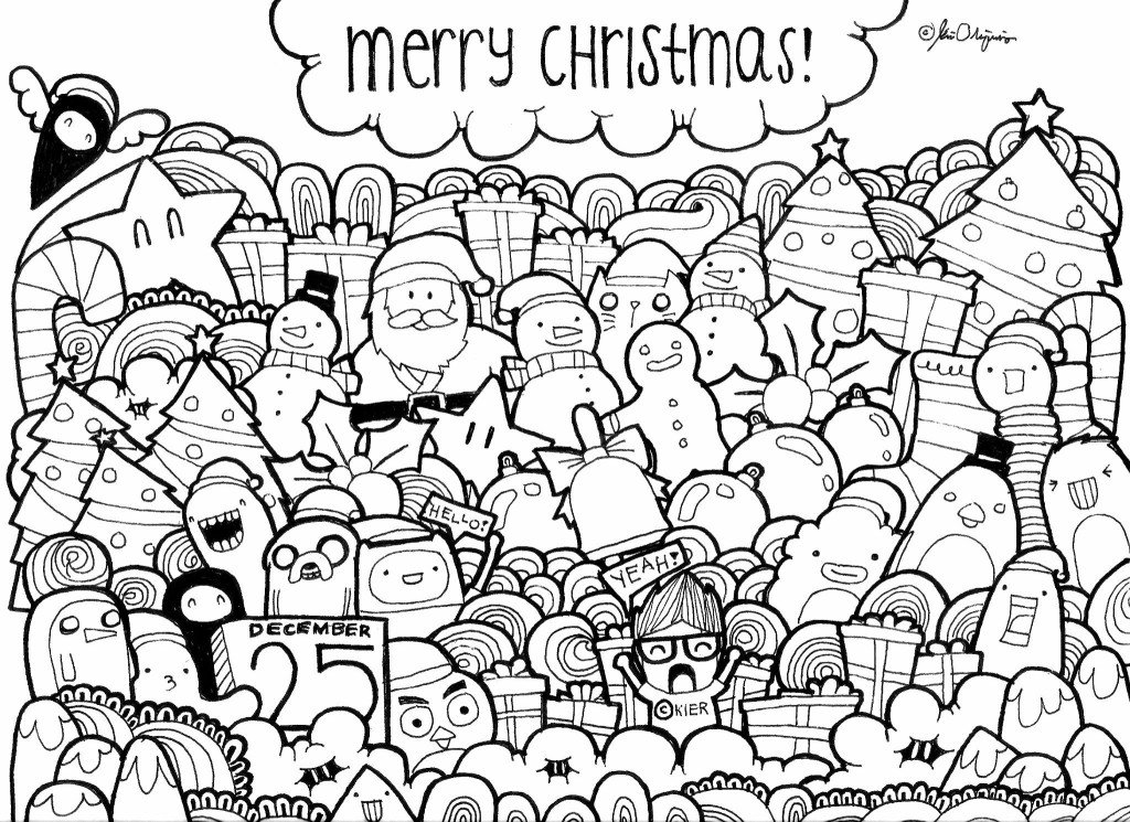 Merry Christmas Original Greetings Doodle 4