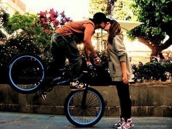 Romantic Kiss for New Year's Eve - Bike