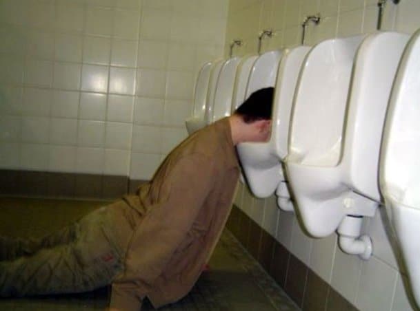 Drunk Fail on Toilet