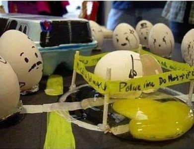 Funny Egg drawings 6 Police line