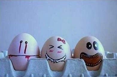 Funny Egg drawings 8 Faces