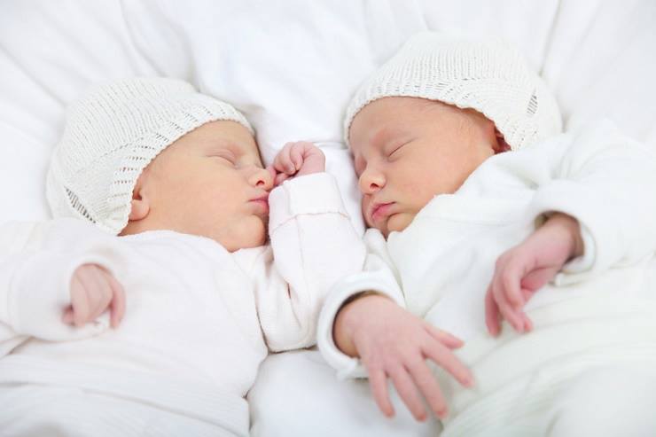 Twin Babies Sleeping 1