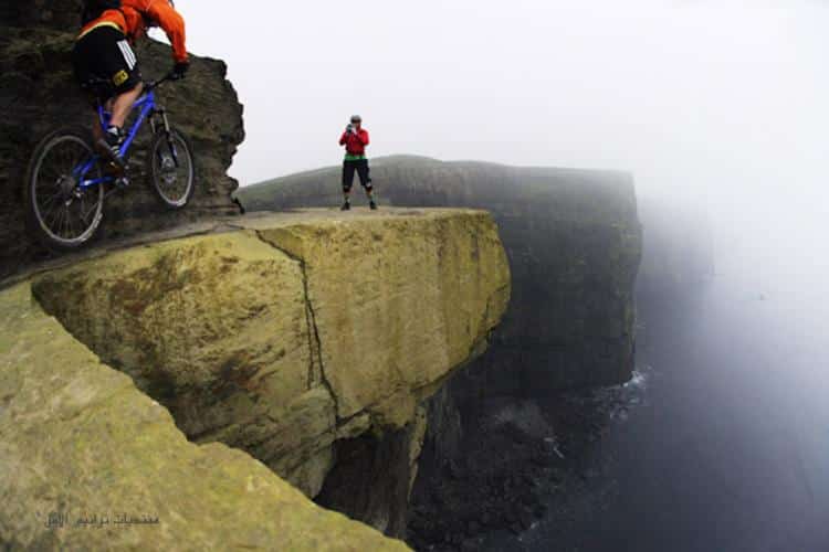 Bike trail on the Cliffs of Moher High Places