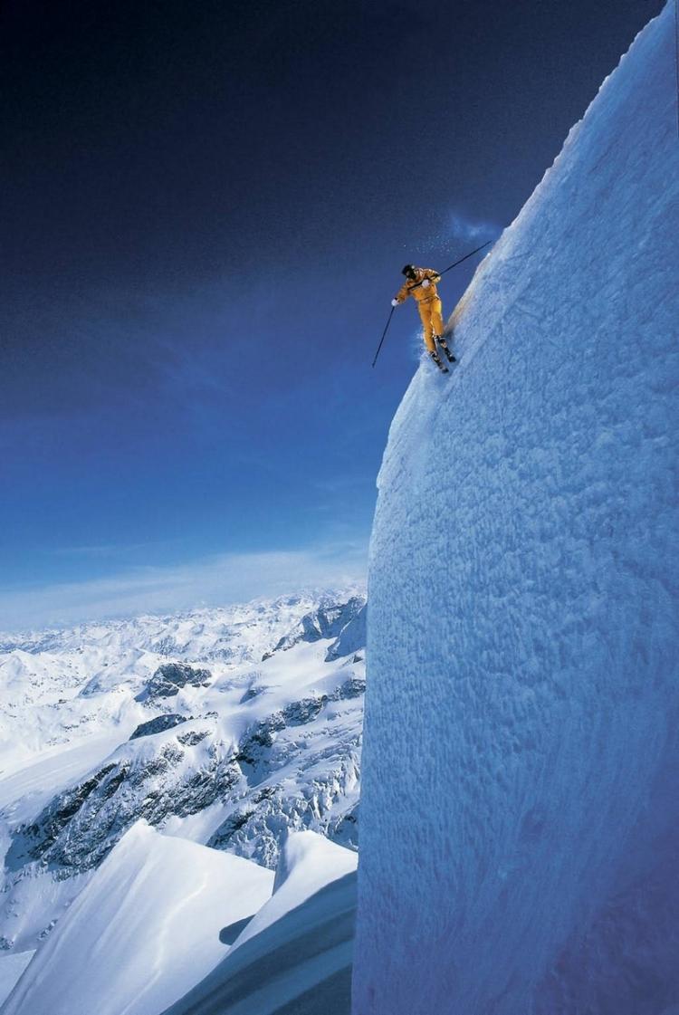 Extreme skiing at Grand Targhee, Wyoming High Place