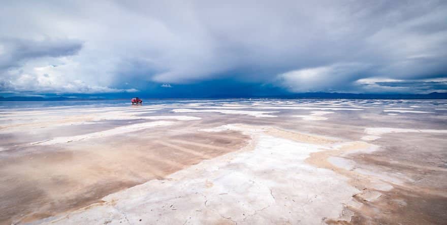 Approaching Storm in the Salar traveling Paradise