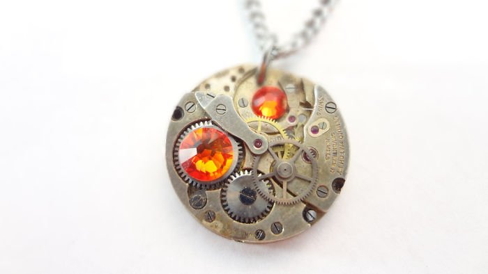 Clockwork Orange Necklace Incredible Jewelry