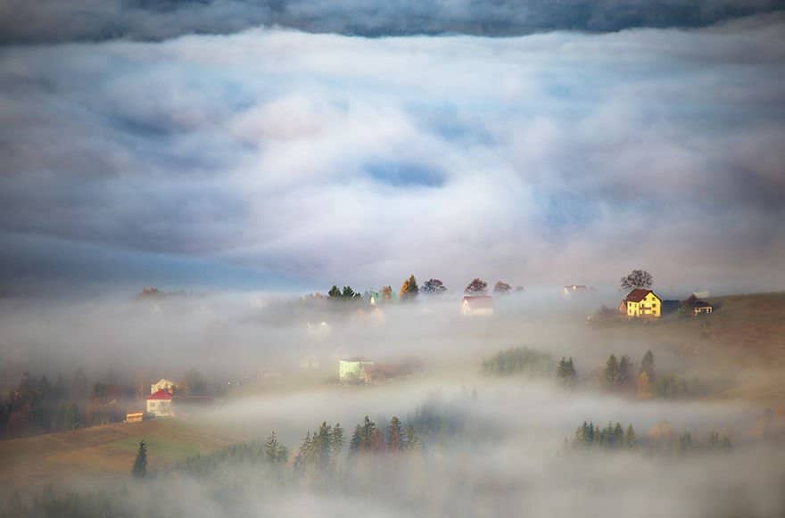 Different worlds Beskidy – Poland Misty Village