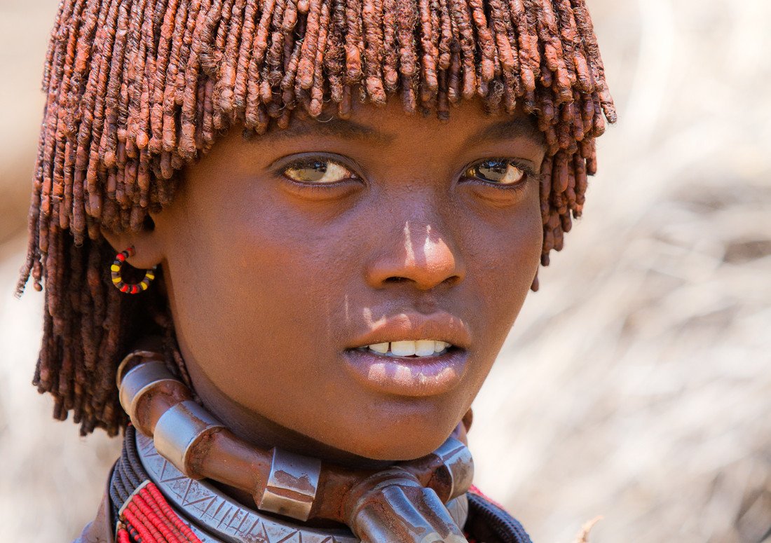 ETHIOPIAN GIRL FROM THE HAMER TRIBE Human Diversity