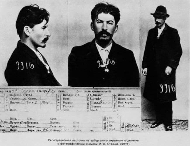 Joseph Stalin's mugshots. [1911] Young Celebrity