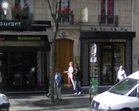 Look now, ladies! Here is a lonely man. Google Street Surprises