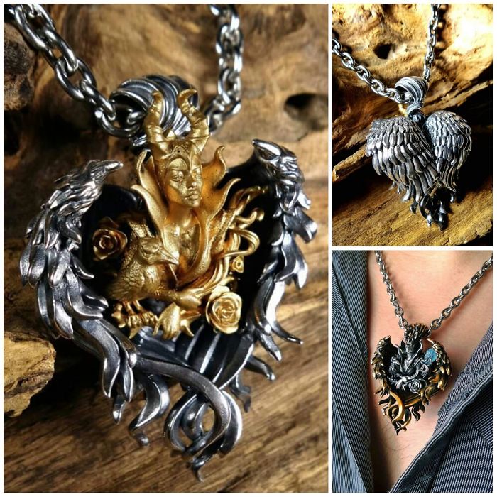 Maleficent's Wing Of Heart Incredible Jewelries