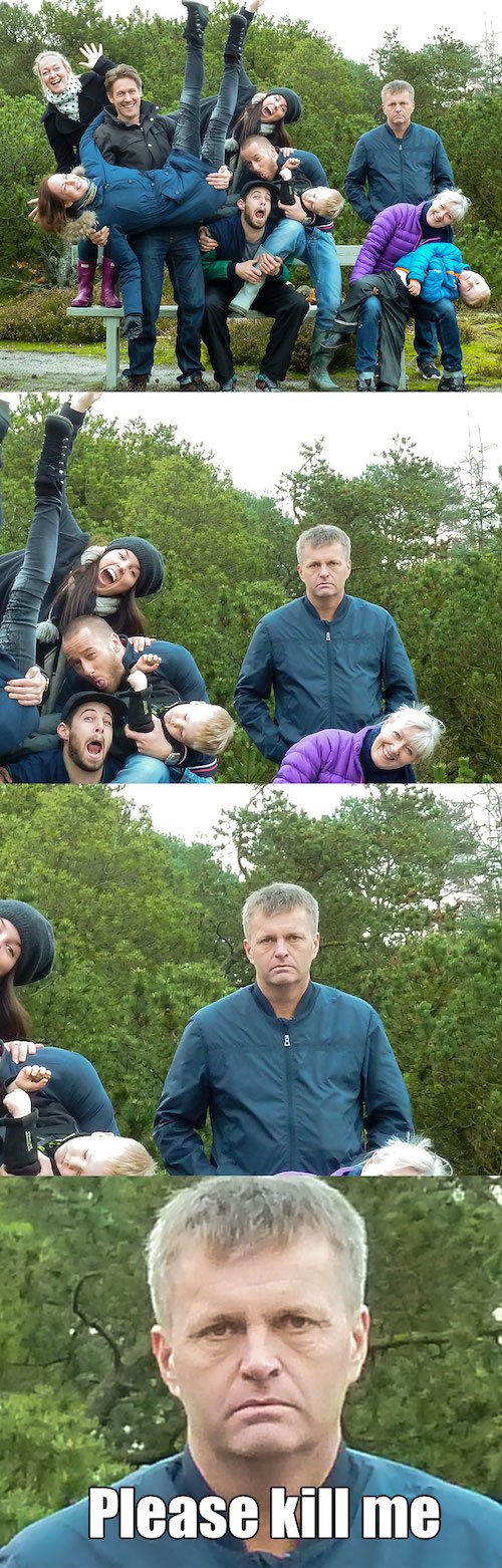 Only Sane Person Family Photo Fails