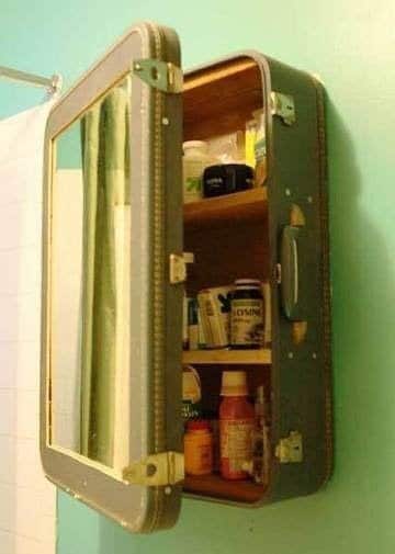 Repurpose an Old Suitcase Into a Medicine Cabinet Upcycling