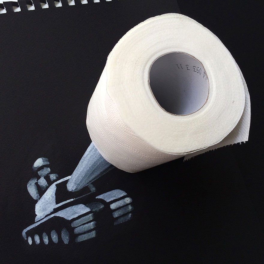 Toilet Tissue Creative Drawings
