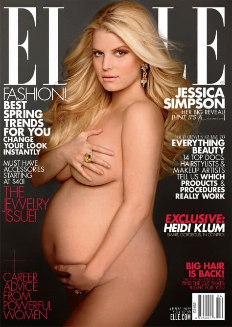Topless Pregnant Celebrities 11 - Jessica Simpson