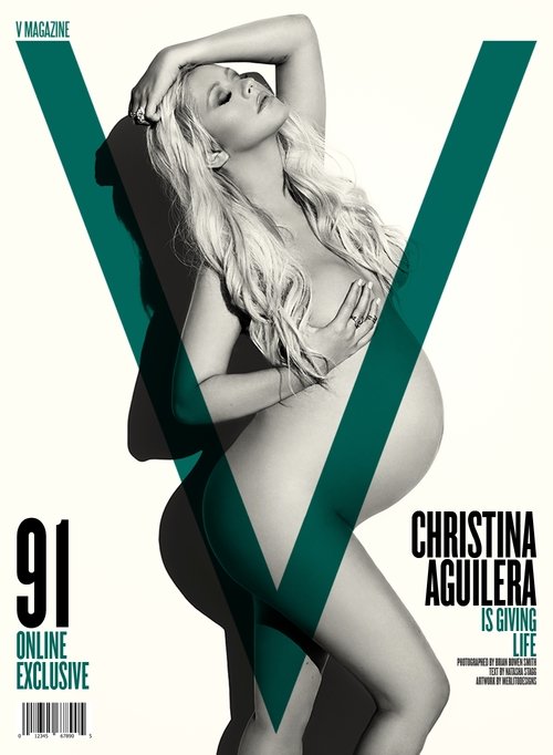 Topless Pregnant Celebrities 6 - Christina Aguilera Nude