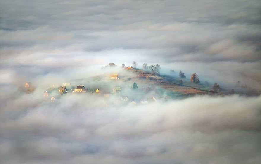 Village in clouds Beskidy – Poland Misty Villages