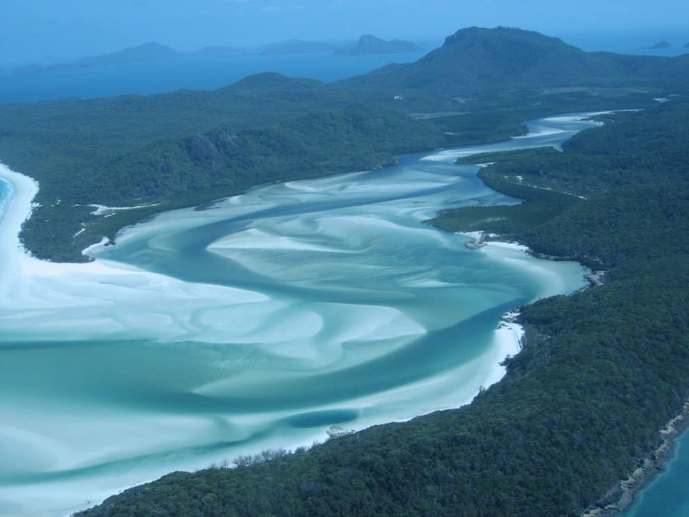 Whitehaven Beach at Whitsunday Island in Australia Unusual Places