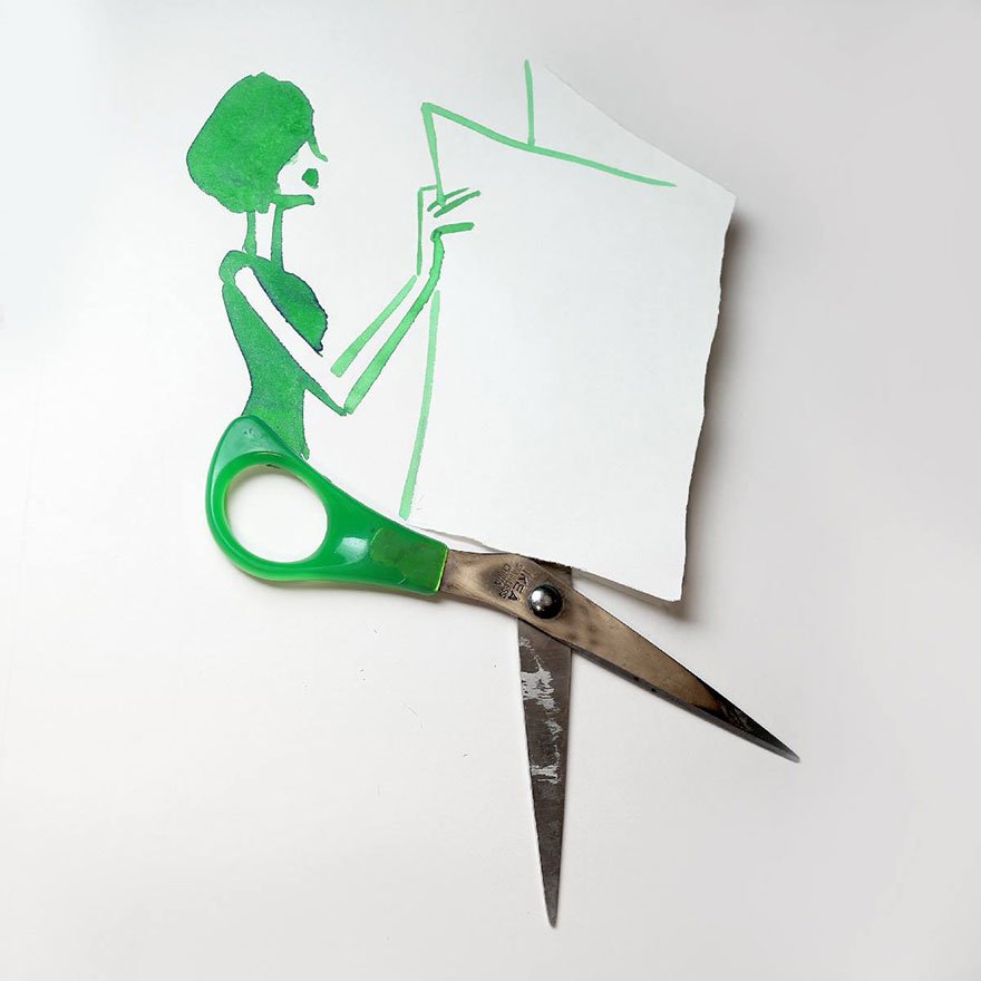 scissor Creative Drawings
