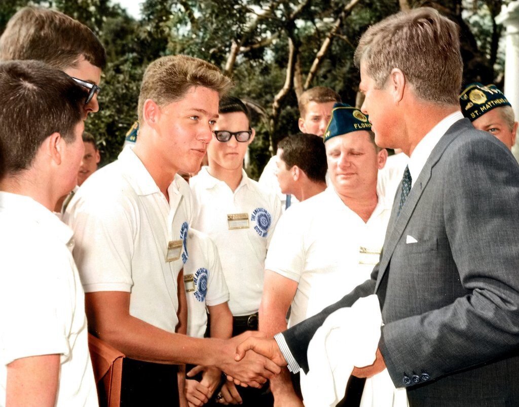 Bill Clinton meeting JFK Rare Photo