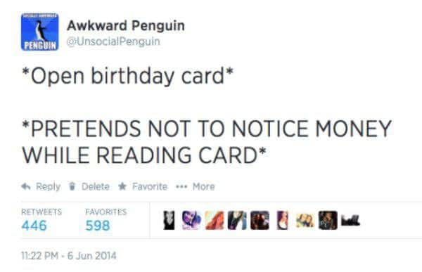 Birthday Card Funny Tweets