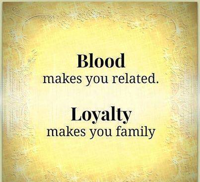 Blood and Loyalty, not the same of course!! Hilarious Facts