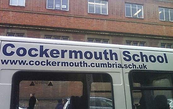 Cockermouth School Funny Signs
