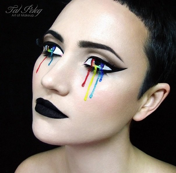 Colorful Tears from the attractive eyes Eye Makeup