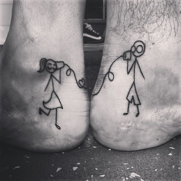 Friendship ends up in relationship Couple Tattoos