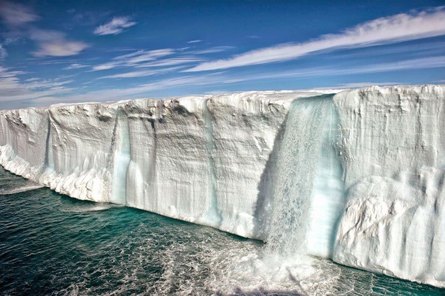 Gigantic Iceberg losing against human act and melting (Svalbard Island - Norway) Overpopulation