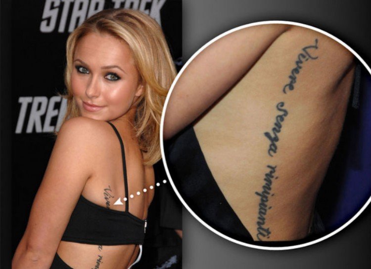 HAYDEN PANETTIERE worst celebrity tattoos