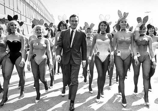 Hugh Hefner and some bunnies Rare Photo