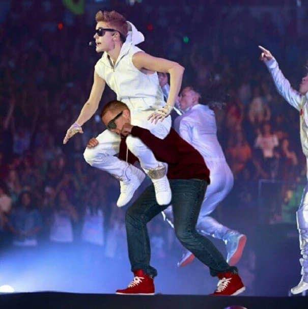 Just got done performing with @justinbieber at the #sprintcenter in #KC Funny Photoshop