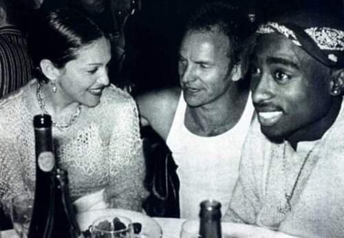 Madonna, sting and Tupac Rare Photos