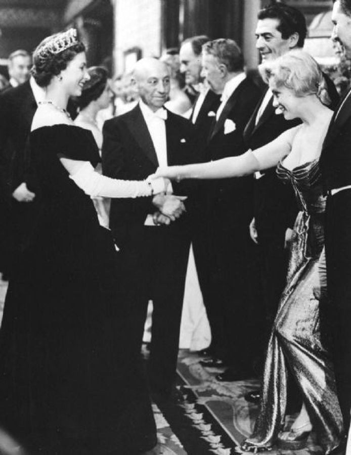 Marilyn Monroe meeting the Queen Rare Photos
